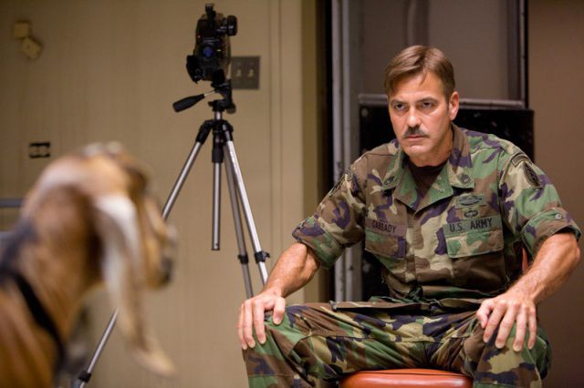 Even with the comedic talents of George Clooney and Jeff Bridges, The Men Who Stare at Goats has been getting not-so-funny reviews.  Based on the novel of the same name by British journalist Jon Ronson, the movie follows the supposedly true account of a group of U.S. soldiers being trained to use various telekinetic mind powers when hilarity ensues.  Underwhelmed  Noel Murray of the Onion's A.V. club  says: "Throughout the movie, director Grant Heslov and screenwriter Peter Straughan... offer about two dozen variations on the notion of an idealistic know-it-all so committed to his shtick that he fails to see whatâs right in front of him."The problem with The Men Who Stare At Goats is that this joke wears pretty thin after a while, even though Clooneyâs sincere line deliveries and crack screwball timing never fail to amuse.  Hey, this is a movie about a 'New Earth Army' full of misfit soldiers yearning for a chance to be non-conformists with a cause, which means itâs already two-thirds of the way to being awesome. Had Heslov eased back a bit, Goats mightâve made it the rest of the way."